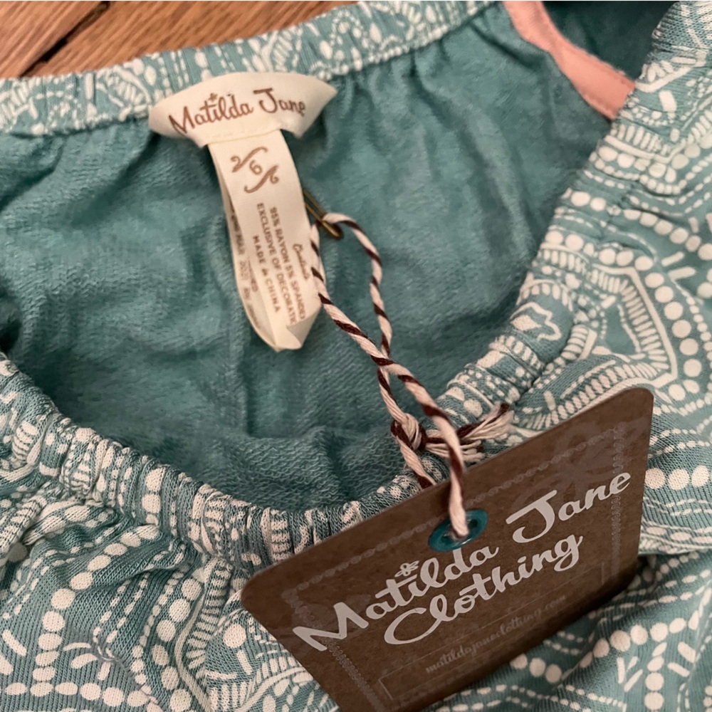 NWT Matilda Jane beachside romper size 6 teal peach lace - Picture 3 of 8